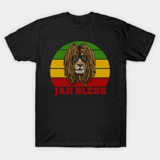 Jah Bless, Jamaica, Rasta African Lion T-Shirt